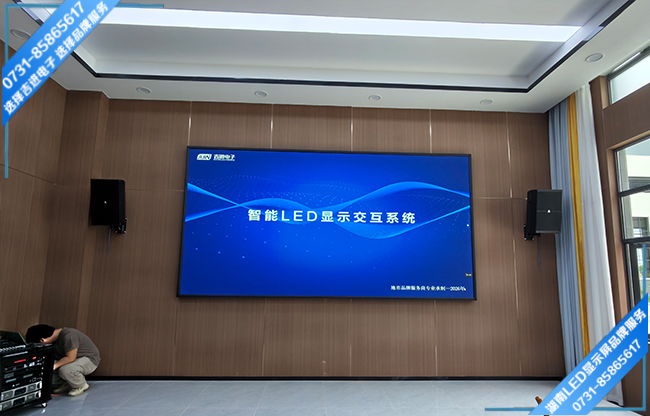 邵陽隆回縣某企業智能會議室LED顯示屏